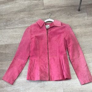 Women's Pink 100% Suede Jacket